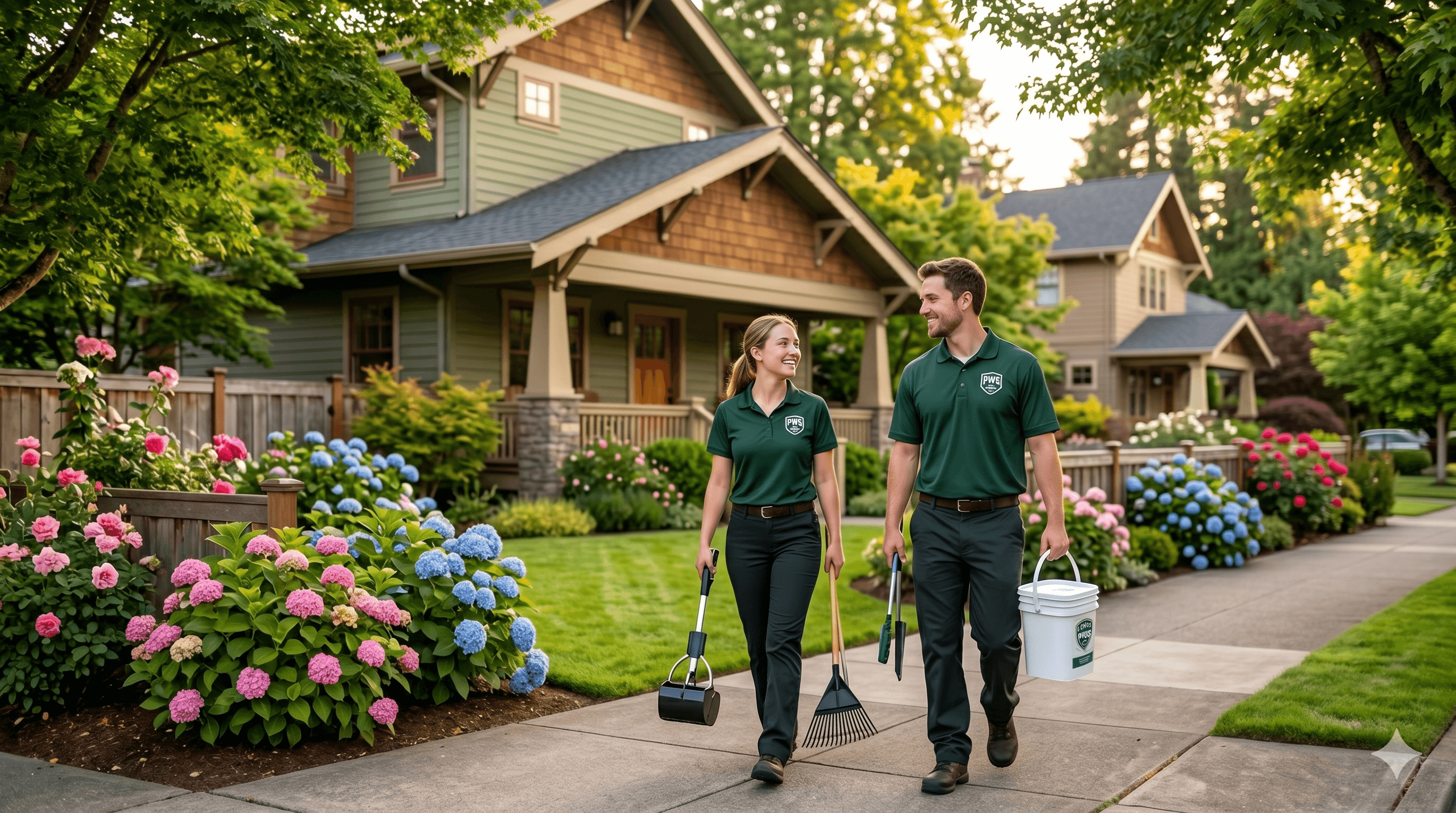 Rose City Scoop team in a Portland backyard
